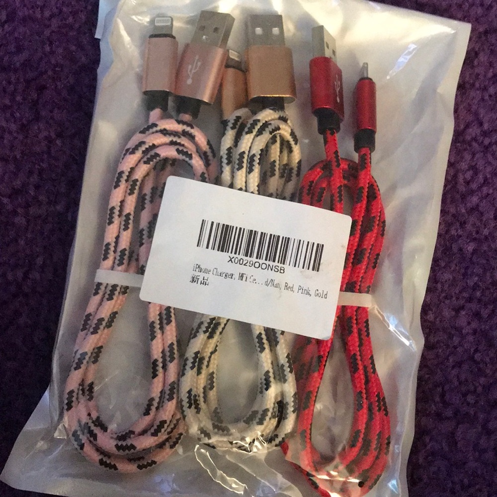 3 pack iPhone chargers